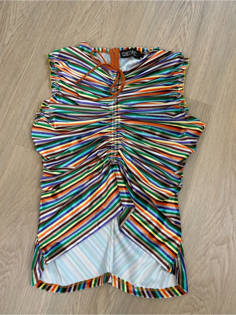 SIEDRES Multicolor Striped Ruched Tank Top - Picture 8 of 12